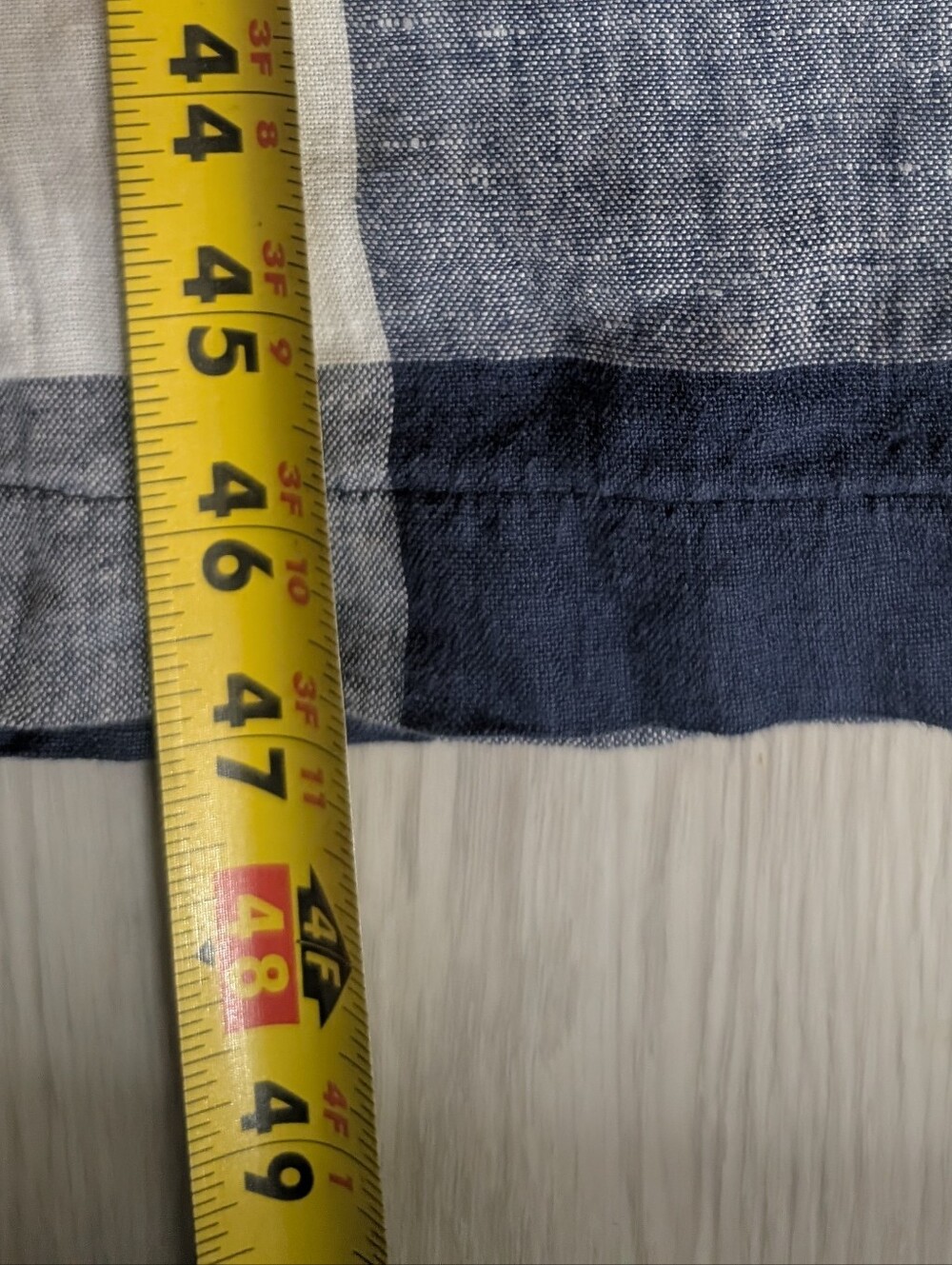 Pyne & Smith Blue & White Check European Linen Maxi Dress -S- - Picture 11 of 11